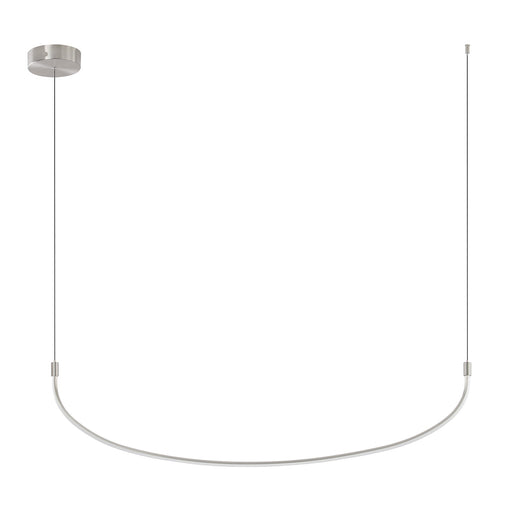 Kuzco Talis 48in 1-Light LED Linear Pendant | Modern Brushed Nickel | Kitchen Island & Dining Room | 47.25 x 0.88 x 11.75 in | Model LP89048-BN