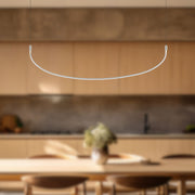 Kuzco Talis 48in 1-Light LED Linear Pendant | Modern Brushed Nickel | Kitchen Island & Dining Room | 47.25 x 0.88 x 11.75 in | Model LP89048-BN