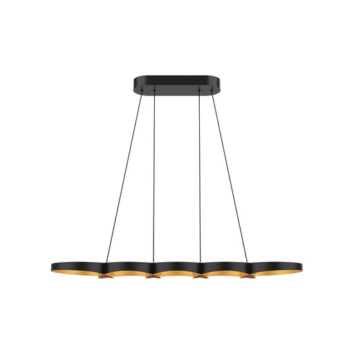 Kuzco Maestro 38" LED Linear Pendant, Black/Gold - LP90838-BK-GD-UNV