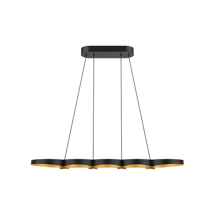 Kuzco Maestro 38" LED Linear Pendant, Black/Gold - LP90838-BK-GD-UNV