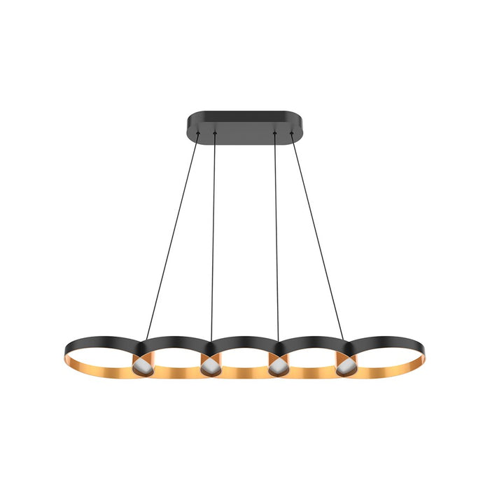 Kuzco Maestro 38" LED Linear Pendant, Black/Gold