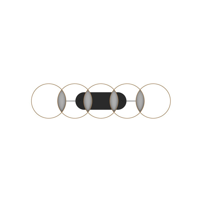 Kuzco Maestro 38" LED Linear Pendant, Black/Gold
