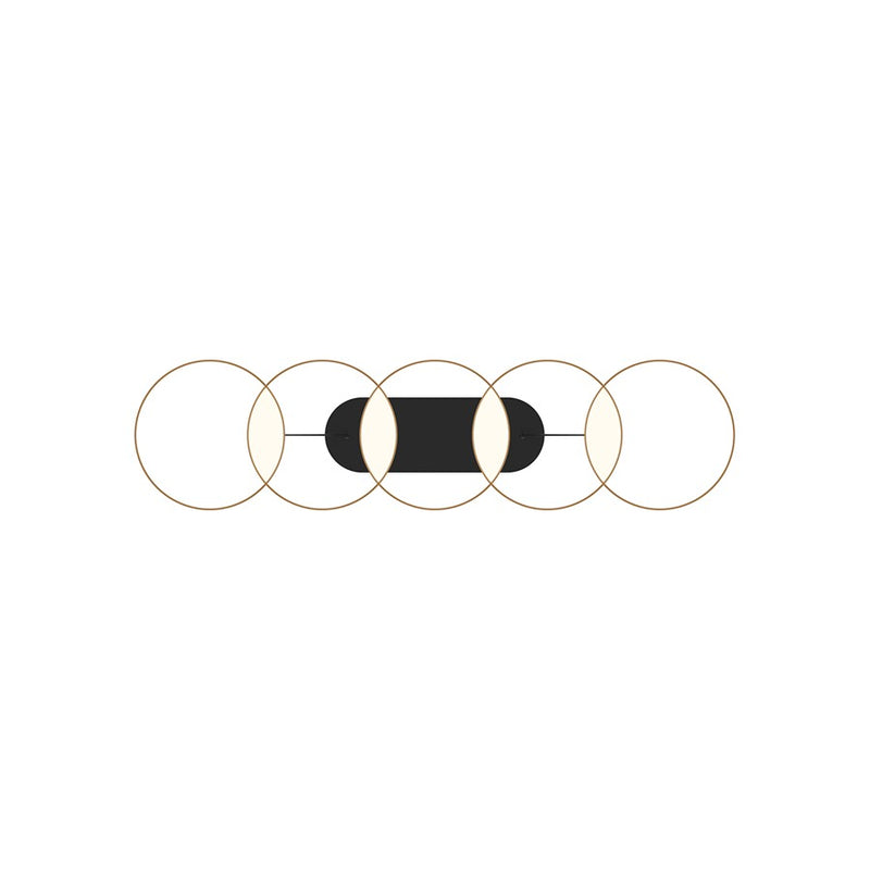 Kuzco Maestro 38" LED Linear Pendant, Black/Gold