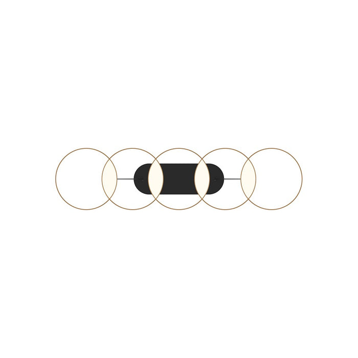 Kuzco Maestro 38" LED Linear Pendant, Black/Gold