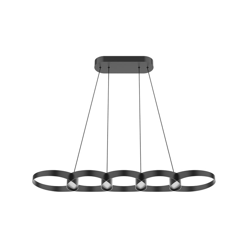 Kuzco Maestro 38" LED Linear Pendant, Black