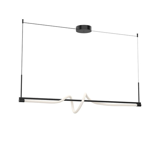Kuzco Cursive 54" LED Linear Pendant, Black - LP95354-BK-UNV