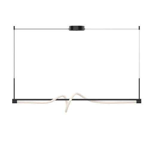 Kuzco Cursive 54" LED Linear Pendant, Black