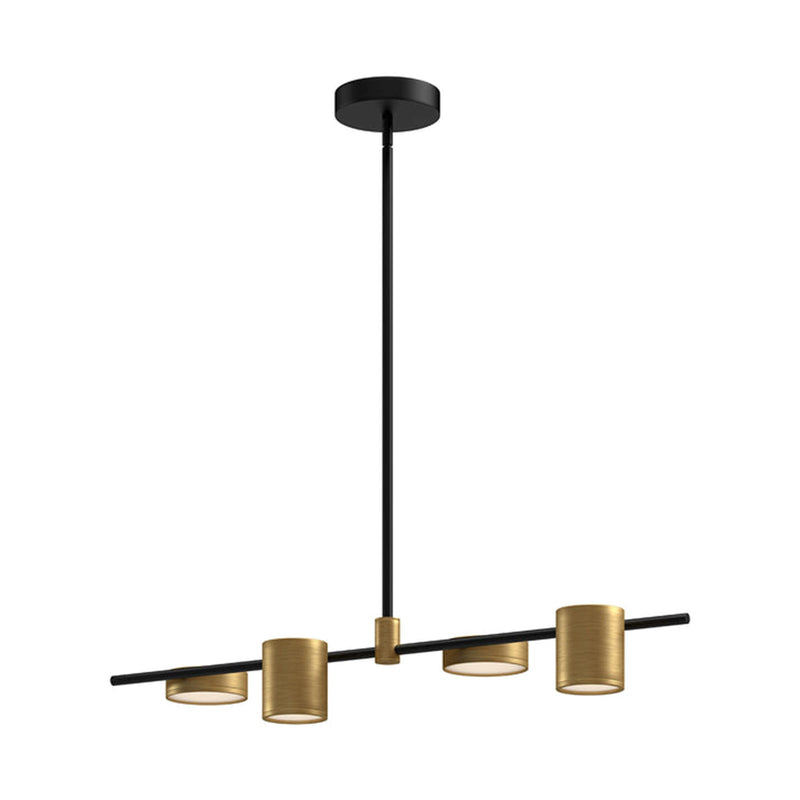 Kuzco Jayden 40in LED Linear Pendant | Modern Black and Brushed Gold Aluminum/Steel | Kitchen Island & Dining Room | Model LP96840-BK-BG