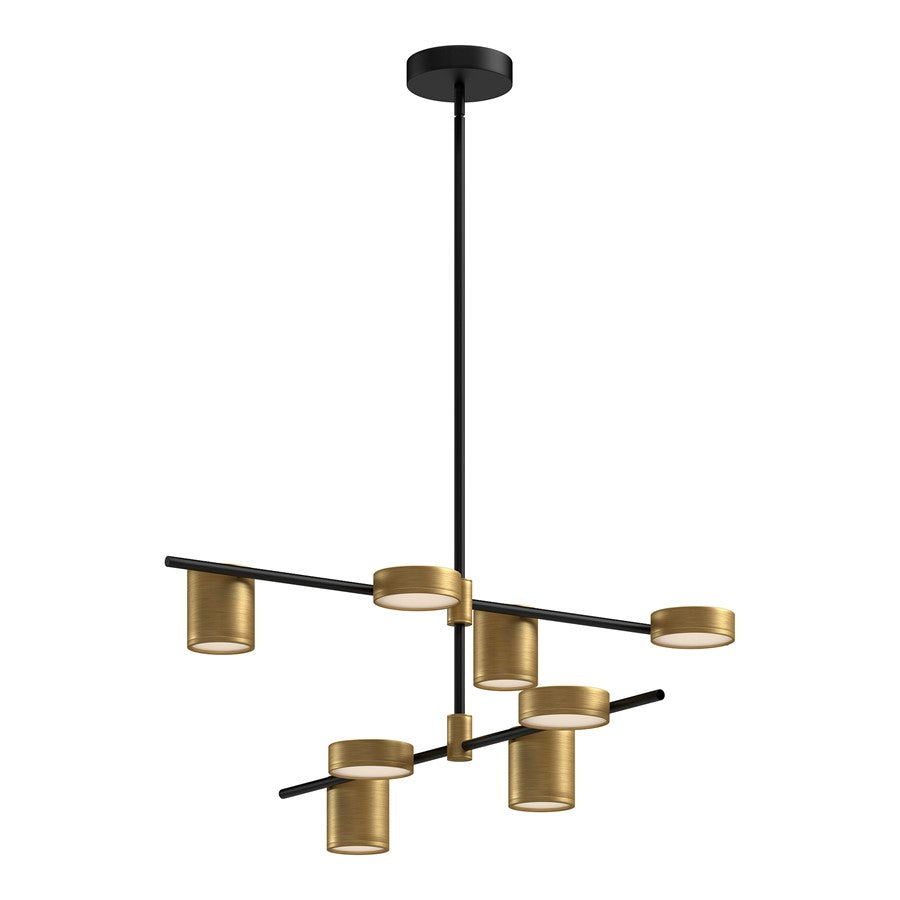Kuzco Jayden 40" LED Linear Pendant, Black/Brushed Gold - LP96840-BK-BG-UNV