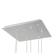Kuzco Vega 45in 3-Head LED Multi Pendant | Brushed Nickel and White Acrylic Diffuser | Kitchen Island & Dining Room | Model MP10303-BN