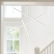 Kuzco Vega 45in 3-Light LED Linear Pendant | Modern White and White Acrylic Diffuser | Kitchen Island & Dining Room | Model MP10303-WH