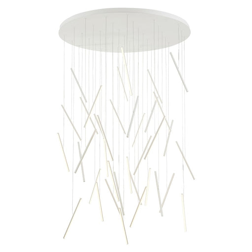 Kuzco Chute 50in LED Multi Pendant | White Aluminum and White Acrylic | Dining Room | 50 x 14 in | Model MP14850-WH
