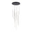 Kuzco Chute 12 Head LED Multi Pendant, Black - MP14924-BK-UNV-010