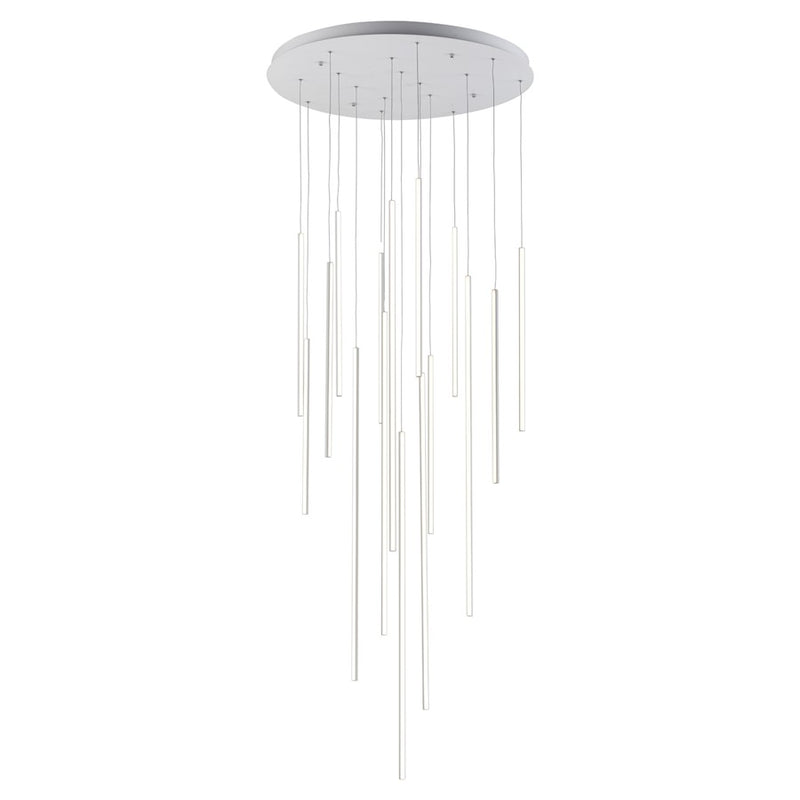 Kuzco Chute 16-Head LED Multi Pendant | Contemporary White and White Acrylic Diffuser | Living Room & Open Plan | 13325lm 3000K | Model MP14932-WH