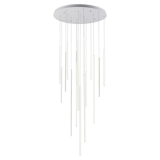 Kuzco Chute 16-Head LED Multi Pendant | Contemporary White and White Acrylic Diffuser | Living Room & Open Plan | 13325lm 3000K | Model MP14932-WH