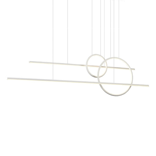 Kuzco Chute Calypso 56in 72W LED Multi Pendant | Modern White Aluminum and White Acrylic Diffuser | Kitchen Island & Dining Room | Model MP14956-WH