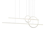 Kuzco Chute Calypso 56in 72W LED Multi Pendant | Modern White Aluminum and White Acrylic Diffuser | Kitchen Island & Dining Room | Model MP14956-WH