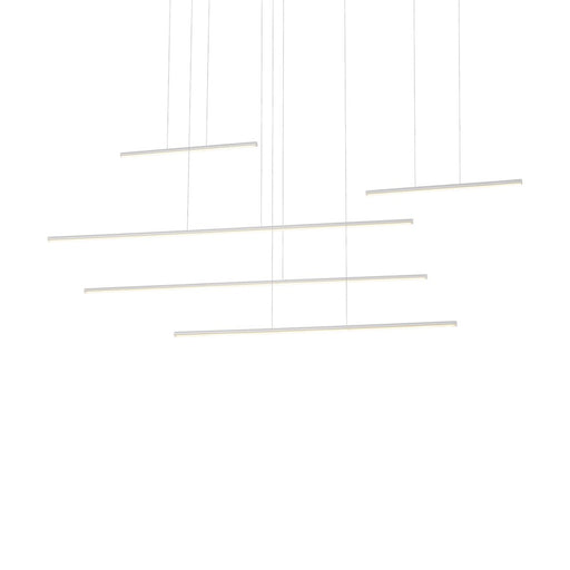 Kuzco Chute Motion 60" LED Multi Pendant, White - MP14960-WH-UNV-010