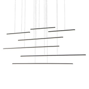 Kuzco Chute Motion 70" LED Multi Pendant, Black - MP14970-BK-UNV-010