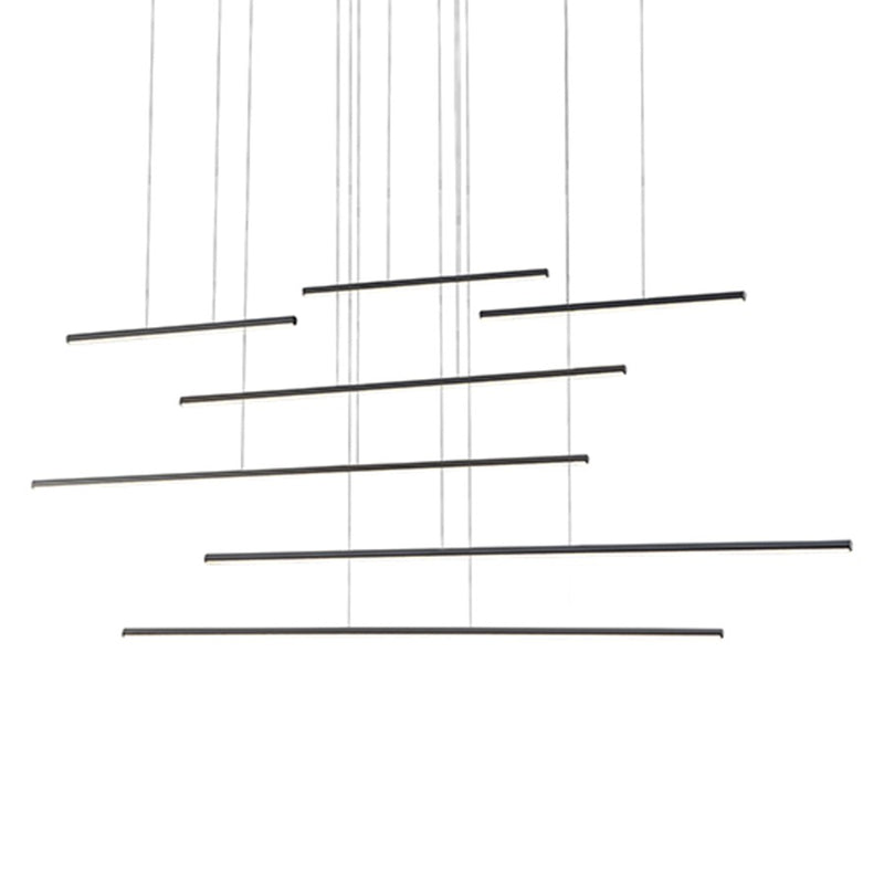 Kuzco Chute Motion 70" LED Multi Pendant, Black