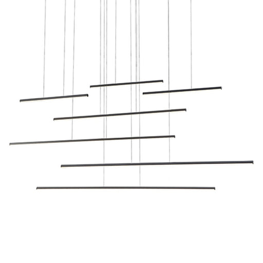 Kuzco Chute Motion 70" LED Multi Pendant, Black
