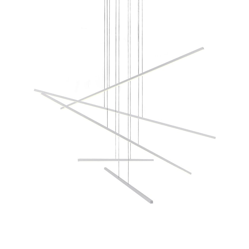 Kuzco Vega Minor 5 Head Multi Pendant, Brushed Nickel