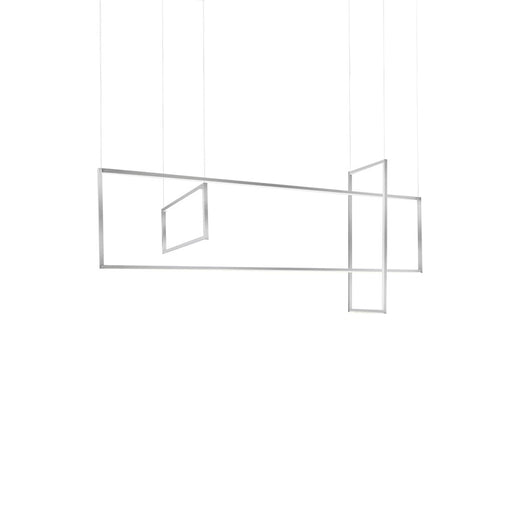 Kuzco Arkell 54in LED Multi Pendant | Brushed Nickel and White Acrylic Diffuser | Dining Room & Living Room | 7980lm 3000K 90CRI | Model MP28356-BN