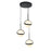 Kuzco Globo 3 Head LED Multi Pendant, Matte Black - MP301003MB-UNV
