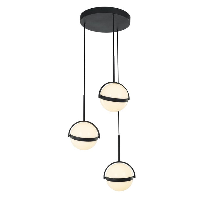 Kuzco Globo 3 Head LED Multi Pendant, Matte Black - MP301003MB-UNV