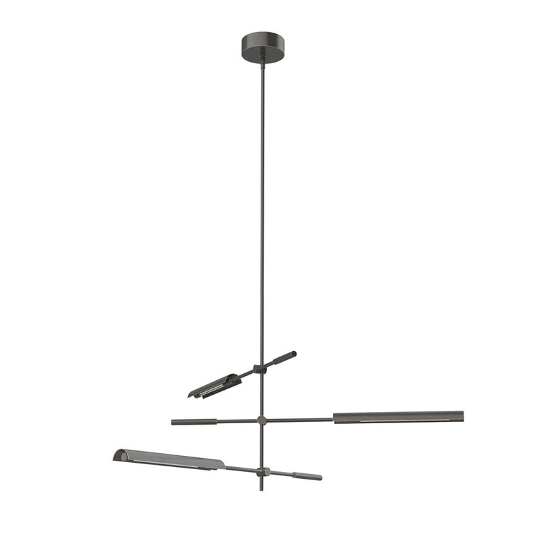 Alora Astrid 3 Head Multi Pendant, Bronze/Metal Shade/Clear