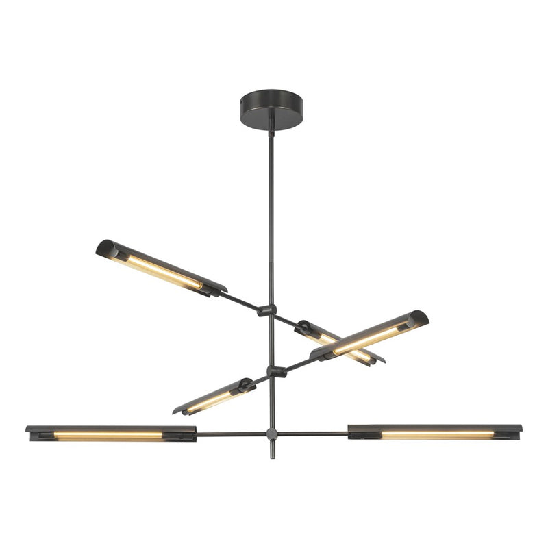 Kuzco Astrid 6 Head LED Multi Pendant, Metal/Bronze/Steel - MP316406UBMS-UNV