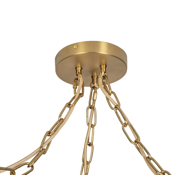 Kuzco Cherise 3Lt 7" Socket Multi Pendant, Gold/Glossy Opal Glass