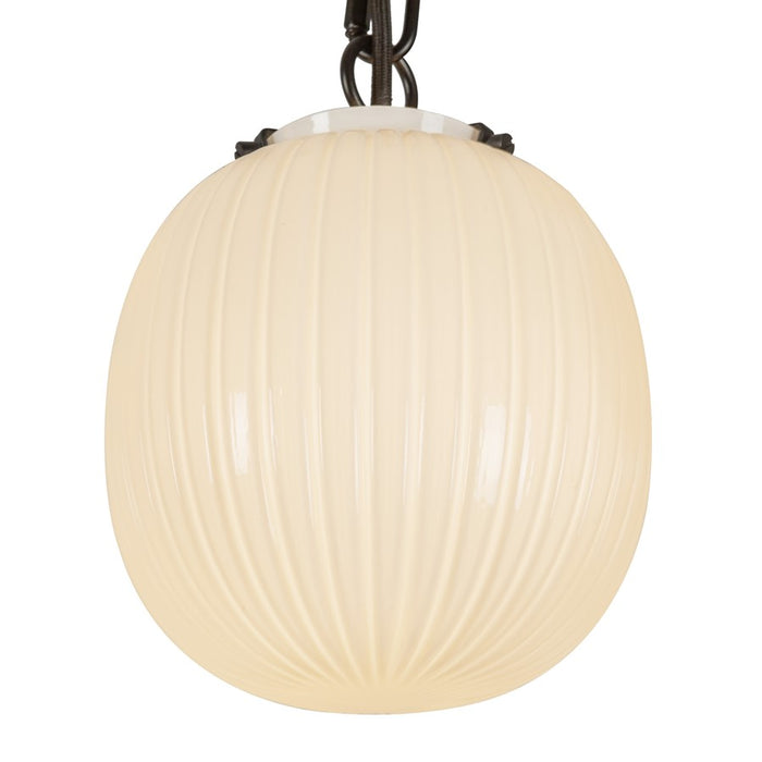 Kuzco Cherise 3Lt 7" Socket Multi Pendant, Black/Glossy Opal