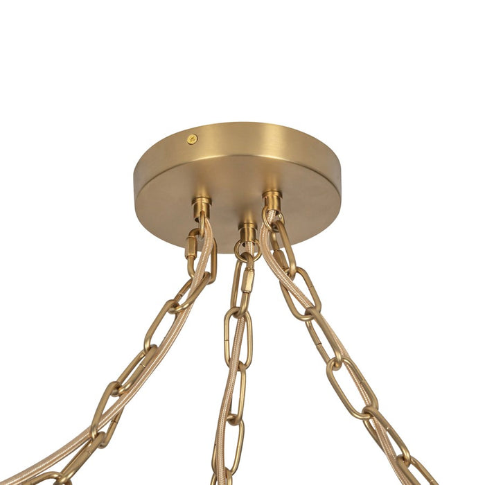 Kuzco Cherise 3Lt 12" Socket Multi Pendant, Gold/Glossy Opal