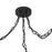 Kuzco Cherise 3Lt 12" Socket Multi Pendant, Black/Glossy Opal