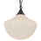 Kuzco Farrah 3Lt Socket Multi Pendant, Black/Glossy Opal Glass