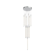 Kuzco Motif 20in LED Multi Pendant | Chrome and Clear Glass | Dining Room & Living Room | 10500lm 2700K 90CRI Dimmable | Model MP75121-CH
