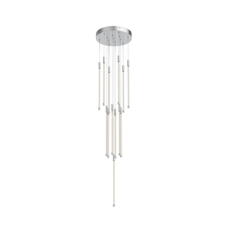 Kuzco Motif 20in LED Multi Pendant | Chrome and Clear Glass | Dining Room & Living Room | 10500lm 2700K 90CRI Dimmable | Model MP75121-CH