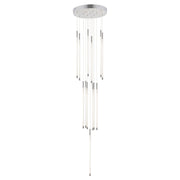 Kuzco Motif 20in LED Multi Pendant | Chrome and Clear Glass | Dining Room & Living Room | 10500lm 2700K 90CRI Dimmable | Model MP75121-CH