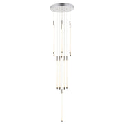 Kuzco Motif 20in LED Multi Pendant | Chrome and Clear Glass | Dining Room & Living Room | 10500lm 2700K 90CRI Dimmable | Model MP75121-CH