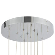 Kuzco Motif 20in LED Multi Pendant | Chrome and Clear Glass | Dining Room & Living Room | 10500lm 2700K 90CRI Dimmable | Model MP75121-CH