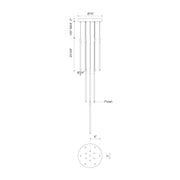 Kuzco Motif 20in LED Multi Pendant | Chrome and Clear Glass | Dining Room & Living Room | 10500lm 2700K 90CRI Dimmable | Model MP75121-CH