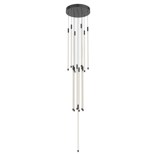 Kuzco Motif 12in LED Multi Pendant | Black Clear Glass | Kitchen Island & Dining Room | 26.75 x 12.75 in | Model MP75127-BK