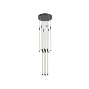 Kuzco Motif 27" LED Multi Pendant, Black/Clear Glass - MP75127-BK-UNV-010