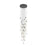 Kuzco Motif 27" LED Multi Pendant, Black/Clear Glass