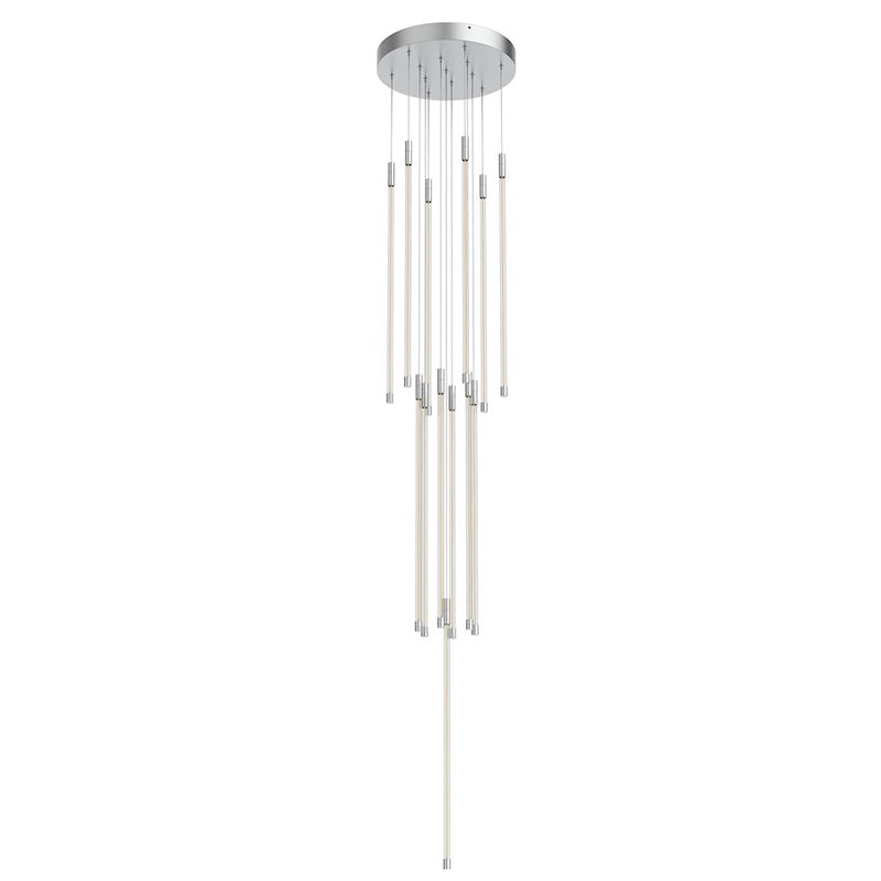 Kuzco Motif 12in LED Multi Pendant | Chrome and Clear Glass | Dining Room & Living Room | 26.75 x 12.75 in | Model MP75127-CH