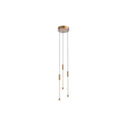 Kuzco Motif 13" LED Multi Pendant, Brushed Gold/Clear Glass - MP75213-BG-UNV