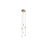 Kuzco Motif 13" LED Multi Pendant, Brushed Gold/Clear Glass - MP75213-BG-UNV
