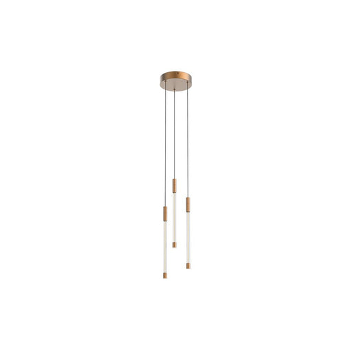 Kuzco Motif 13" LED Multi Pendant, Brushed Gold/Clear Glass - MP75213-BG-UNV