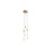 Kuzco Motif 13" LED Multi Pendant, Brushed Gold/Clear Glass